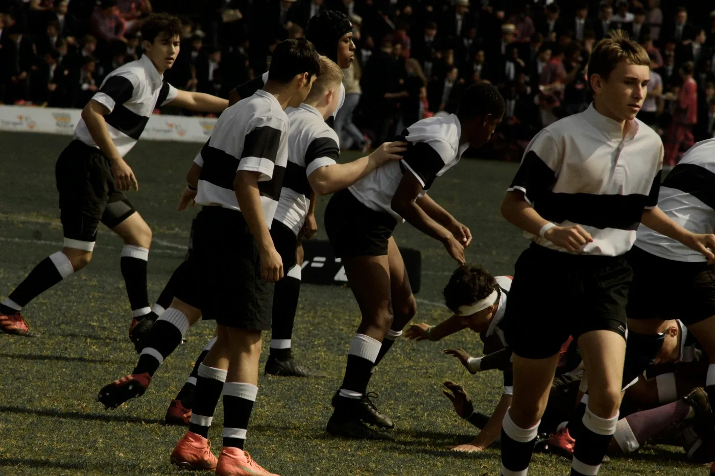 Jugadores de rugby en un partido